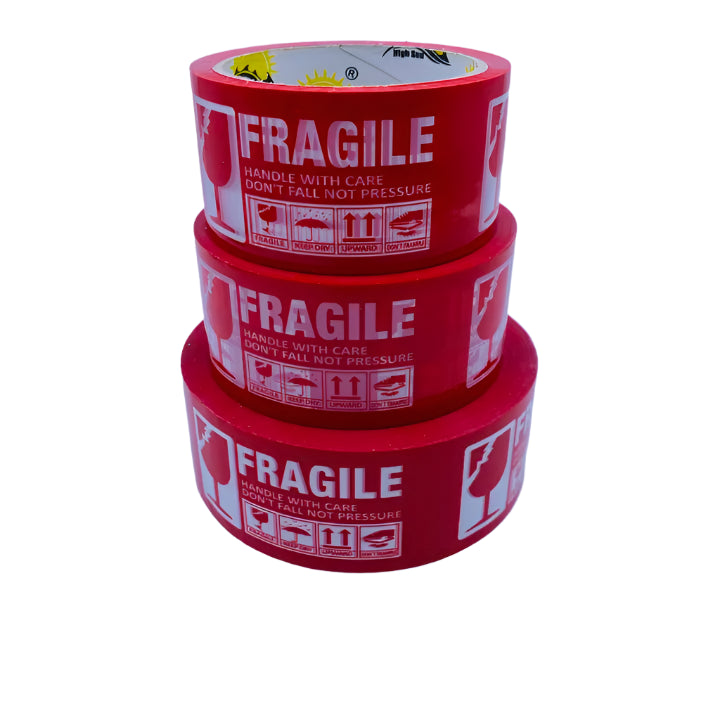 Red Fragile Packing Tape - Durable & Reliable