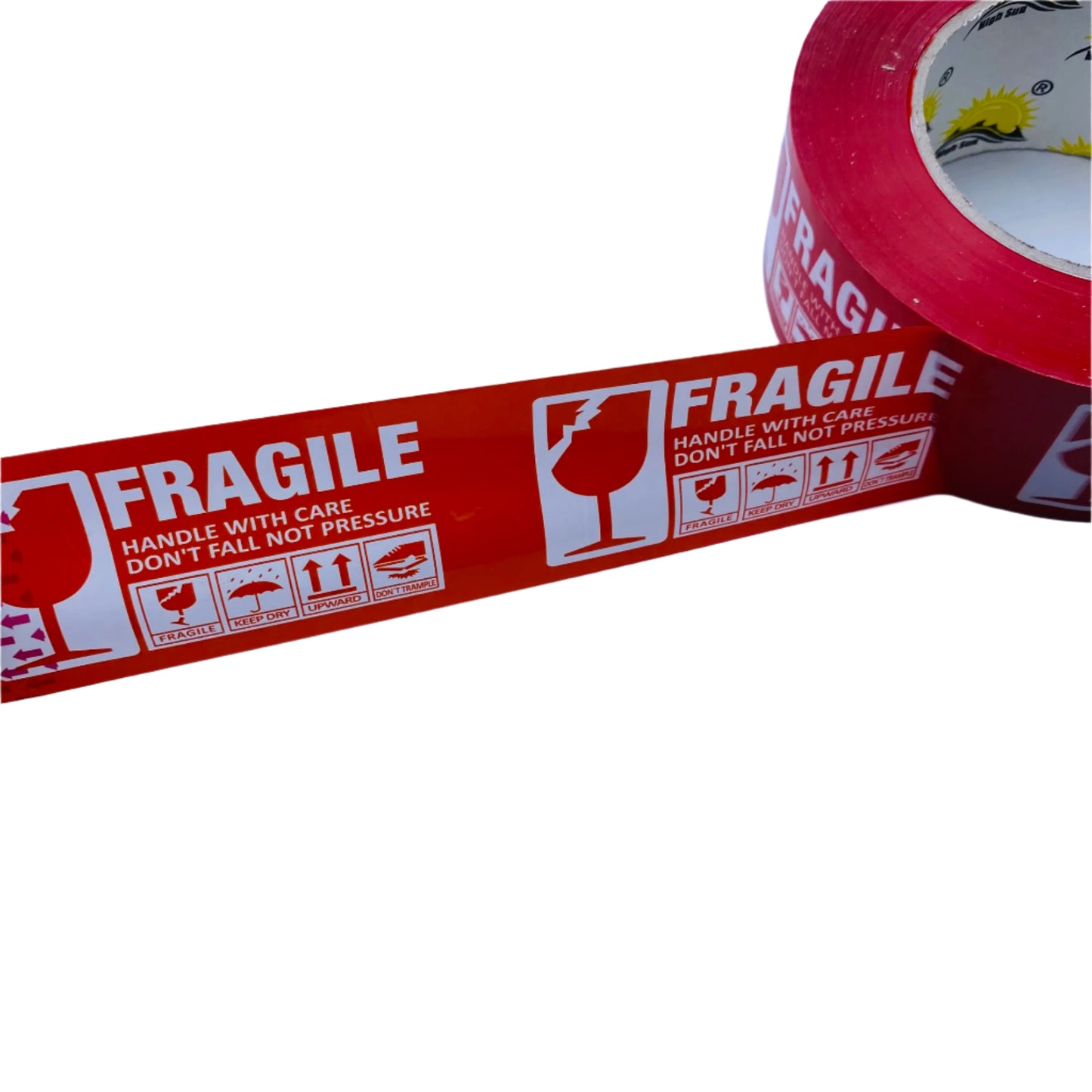 Red Fragile Packing Tape - Durable & Reliable